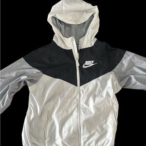 Nike Black and White Hooded Jacket
